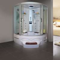 Twin seats large size bathroom sanitary steam shower cabin with massage tubs