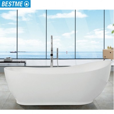 Acrylic White Bathtub Artifical Stone free standing BathTub