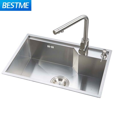 BESTME handmade stainless steel Kitchen single sink with drainer