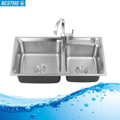 OEM 304 kitchen Double Bowl Large Size Stainless Steel Sink