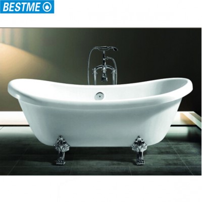 BT-Y2517 classical bathroom movable old freestand bathtub with lion feet