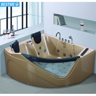 Bathroom Glass Acrylic Whirlpool Massage Bathtub