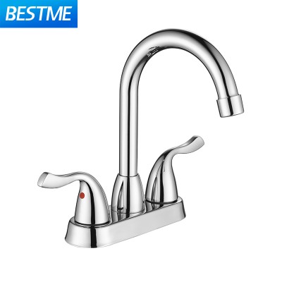 Two Holes Mixer Tap Design Stainless steel Modern Bathroom Faucets in Clear Color